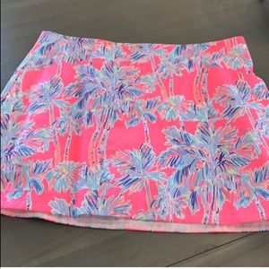 Lilly pulitzer pink  palm tree SKoRT